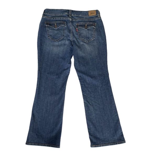 Levis 542 Flare Jeans Womens 18W/XL Blue Denim High Rise Flap Pockets - Picture 2 of 8